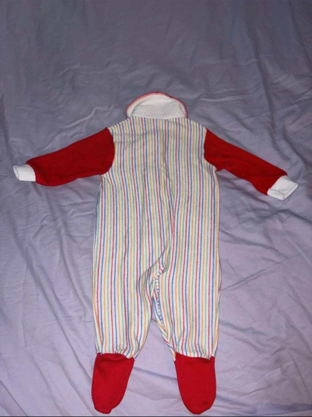 Vintage 1980s-1990s Carter's Rainbow Striped Footie Pajamas